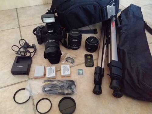 Canon EOS 600D SLR Camera and 3 Lenses