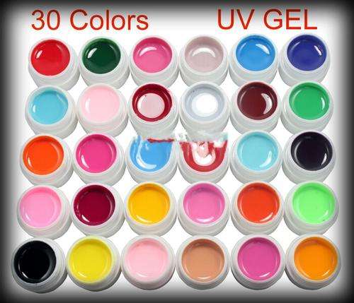 30 PIECES SOLID COLOUR UV NAIL GEL SET **IN STOCK**READY TO SHIP**
