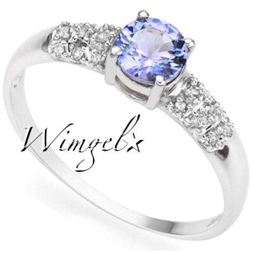 AMAZING 0.530 CARAT TW (19PCS) GENUINE DIAMOND & GENUINE TANZANITE RING**IN STOCK**