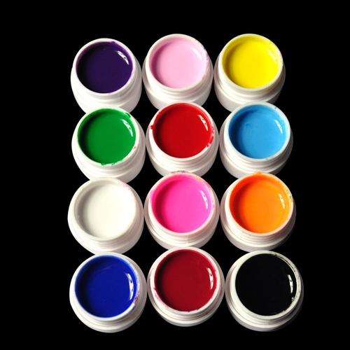 12 PIECES SOLID COLOUR UV NAIL GEL SET **IN STOCK**READY TO SHIP**
