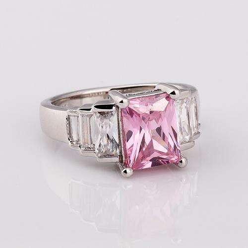 SUPERB 2.03ct PINK KUNZITE & TOPAZ LADIES RING **IN STOCK **READY TO SHIP**