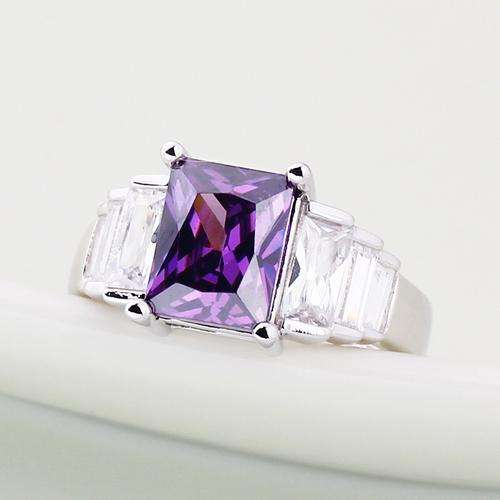 SUPERB 2.03ct INTENSE PURPLE AMETHYST & TOPAZ LADIES RING **IN STOCK **READY TO SHIP**