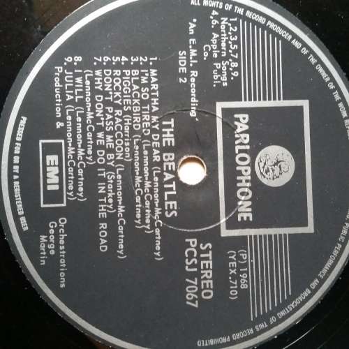 The Beatles,White album numbered,South Africa Press A26228,vg+