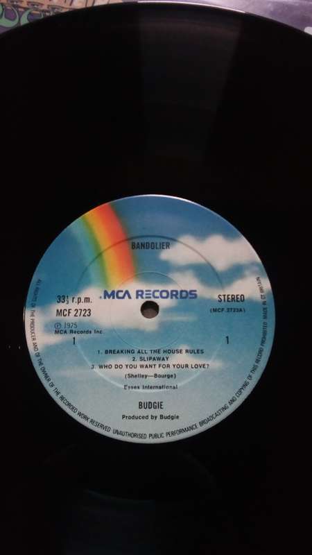 Budgie-Bandoliers,uk press,Sleeve and vinyl vg+
