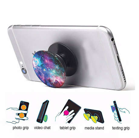 POP SOCKETS PHONE HOLDER STAND (Black)