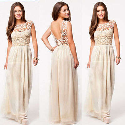 Evening Formal Party Beach Dress FREE SHIPPING SIZE L
