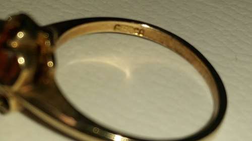 Vintage10kt Gold Ring - Citrine -Peach/Orange Gemstone