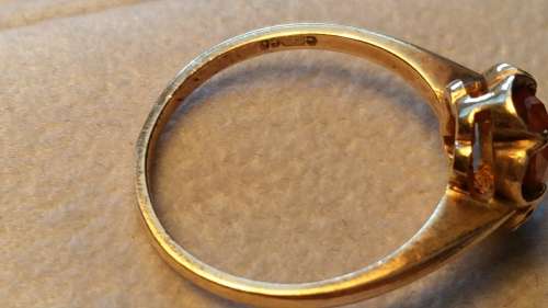 Vintage10kt Gold Ring - Citrine -Peach/Orange Gemstone