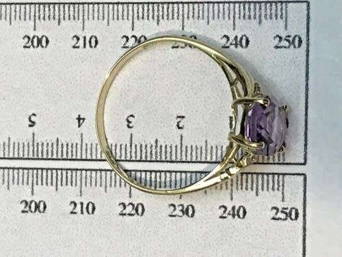 New Amethyst and Diamond Yellow Gold Ring