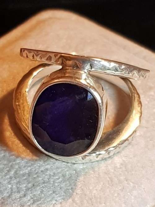 Sterling Silver Natural Sapphire Ring