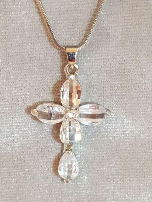Silver Cross and 40cm Chain