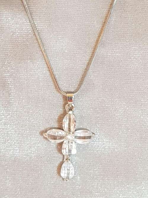 Silver Cross and 40cm Chain