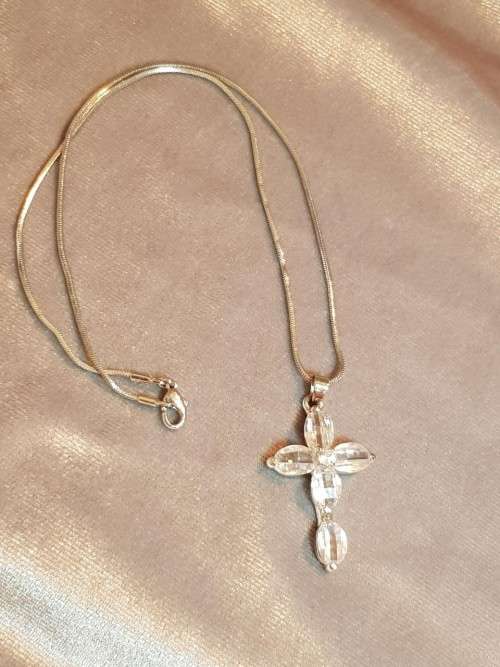 Silver Cross and 40cm Chain