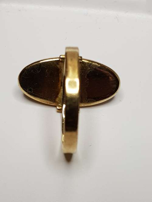 Vintage Haglund Tiger`s Eye 9ct Gold Ring