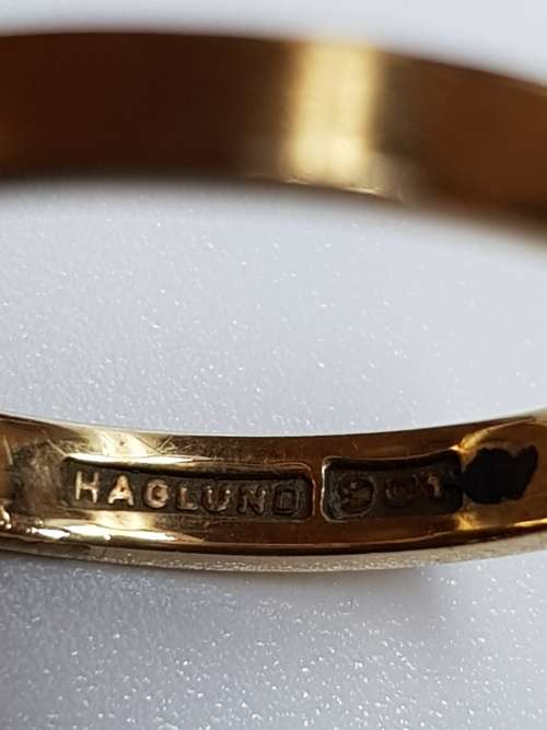 Vintage Haglund Tiger`s Eye 9ct Gold Ring