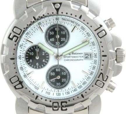 ***R1.00 CRAZY AUCTION*** BRAND NEW - Krug Baumen SPORTSMASTER White Dial STEEL Gents Watch