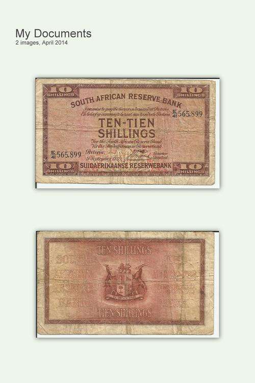 J Postmus- Ten Shillings-9 September 1939 circulated-condition as per photo
