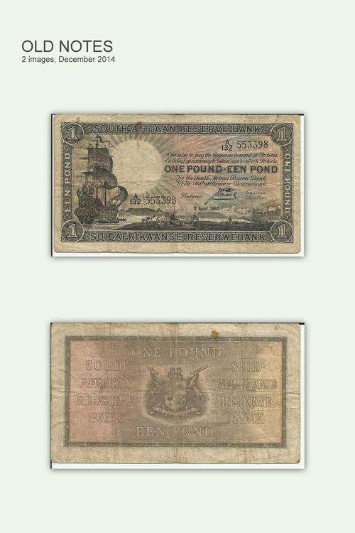 J Postmus- One Pound- 9 April 1943 circulated-condition as per photo