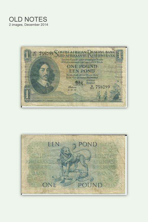 MH DE Kock-One Pound-3nd issue-3 December 1957 circulated-condition as per photo