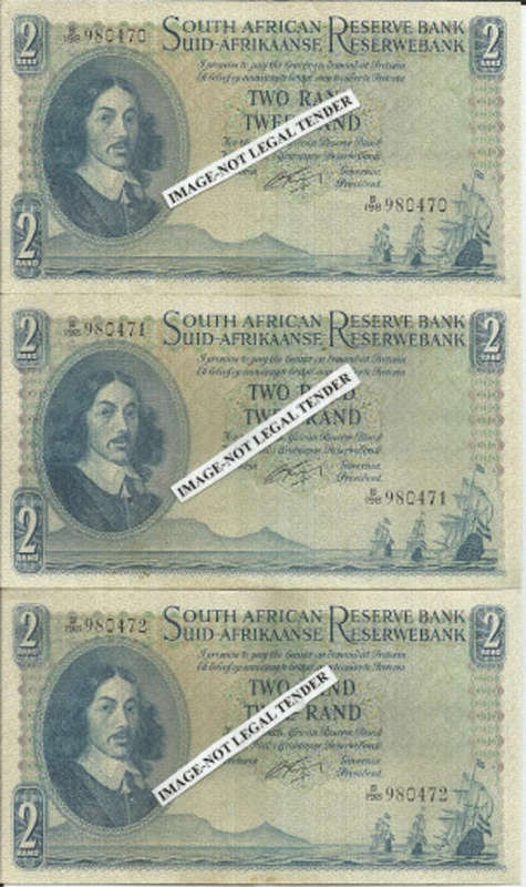 3XR2 G Rissik notes in sequence in excellent condition-RSA buyers only