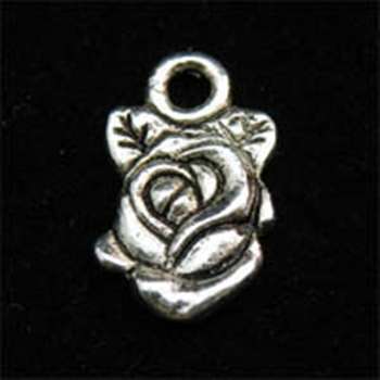 Tibet Silver - Rose - 11 x 18mm