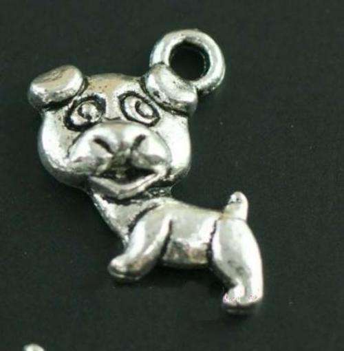 Tibet Silver Doggy Charm-  18 x 13mm