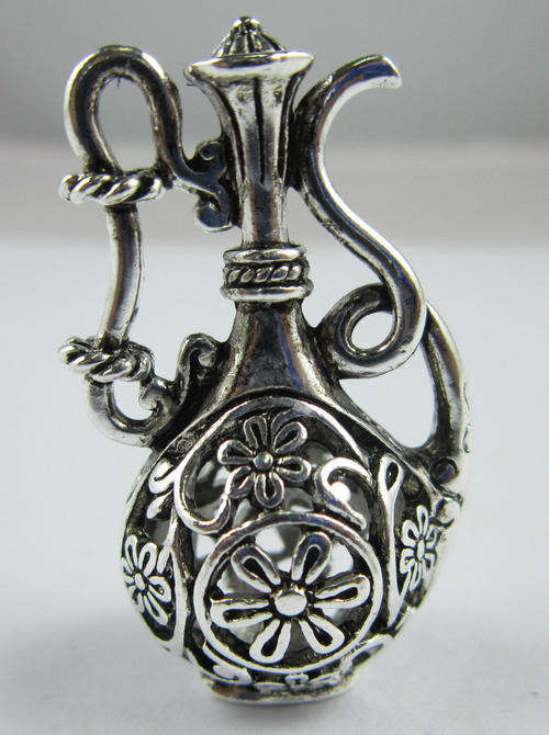 Tibetan Silver 3D Decanter Charms  - 35 x 20mm