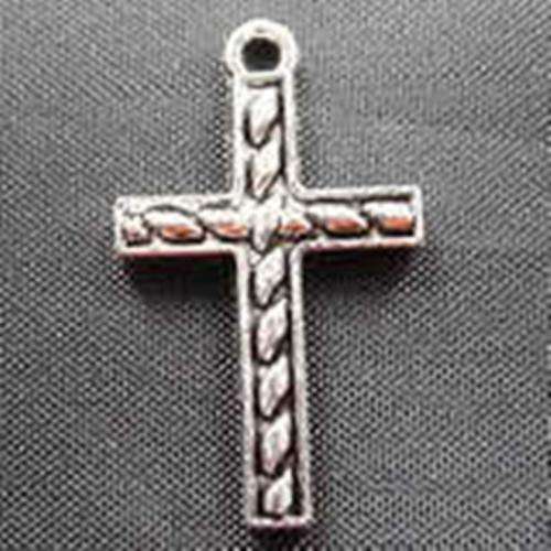 Religeous Tibet Silver Charms - Cross 25 x 15mm