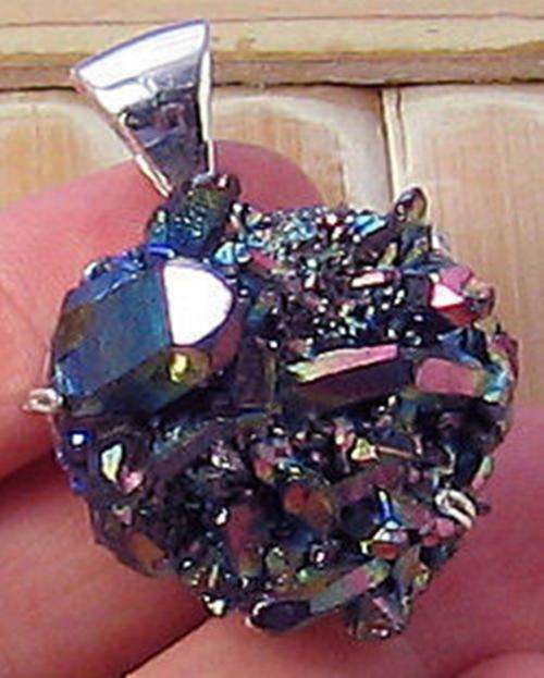 Majestic Sunshine Druzy and solid 925 Sterling Silver Pendant