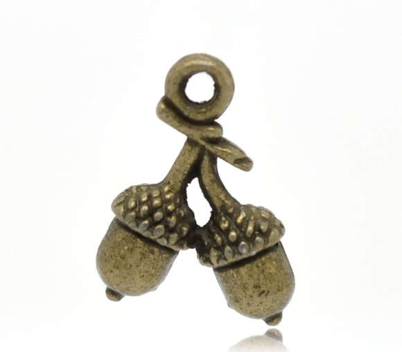 Bronze Acorn Charms - 15 x 11mm