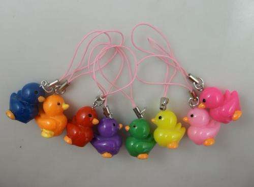 Resin Duck Cellphone Charm  -  21 x 22mm - Blue