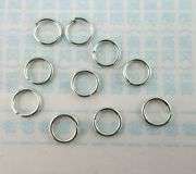 Silver-tone open Jump Rings - 6mm - pack of 20