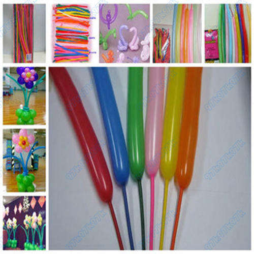 Long Latex Balloons - 23 x 0.9 cm (deflated) - Orange