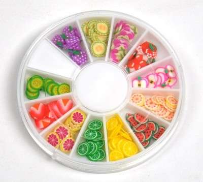 Nail Art - Polymer Fruit Slice Decoration Wheel