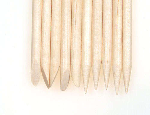 Nail Art -  Orange Wood Stick / Cuticle Pusher - 5pcs