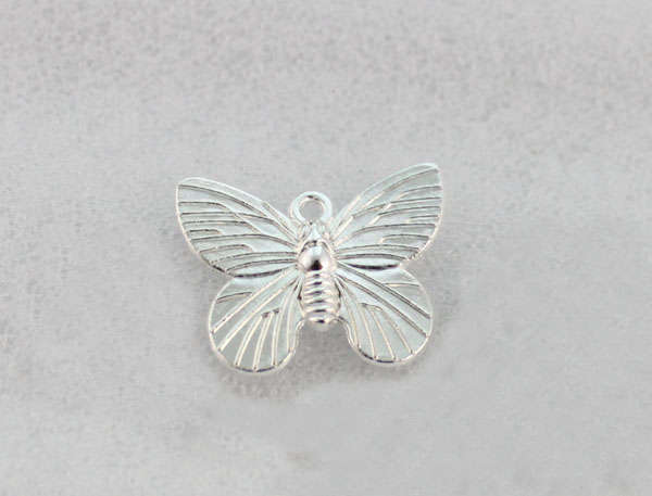 Silver Plated Charms - Butterfly - 19 X 15mm