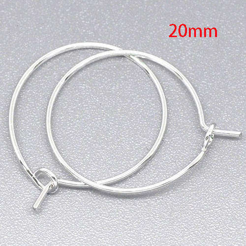 Silver Plated Wine Glass Charm Rings - 25 x 20mm