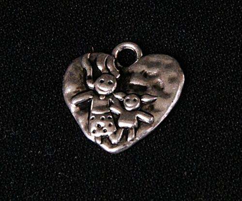 10 x  Tibet Silver Charms -BIG HEART ********Stunning **********