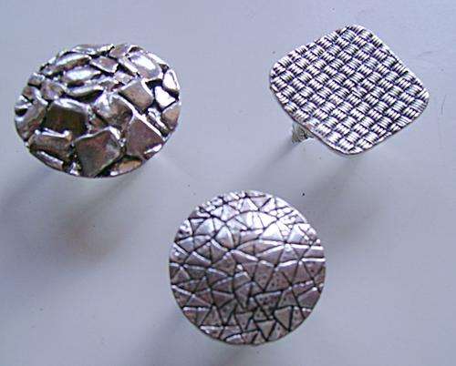 ###UNIQUE### 3 x Tibet Silver Fashion Rings 4- Adjustable sizes