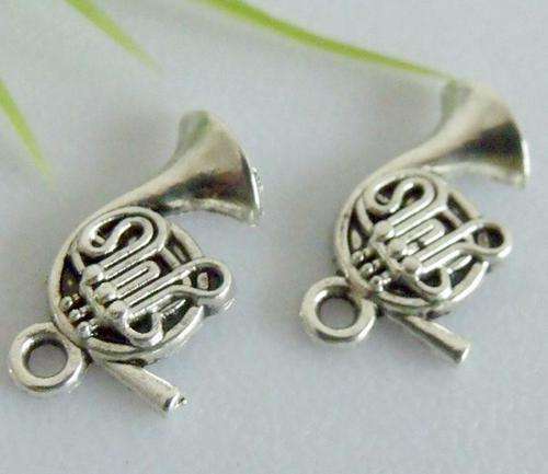 Tibet Silver Charms - Trumpet (16 x 11mm)