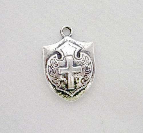 Religeous Tibet Silver Charms - SHIELD