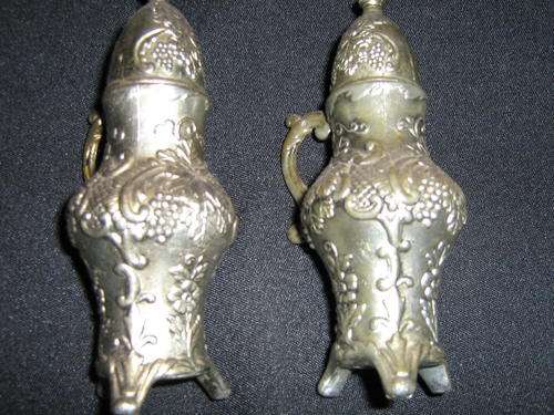 Detailed Salt and Pepper Set made in Pewter