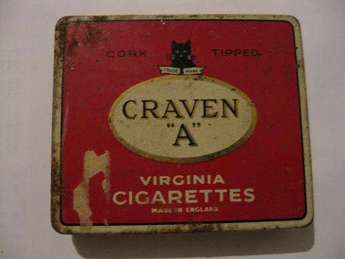 Cigarette box (Craven "A" - Virginia Cigarettes))