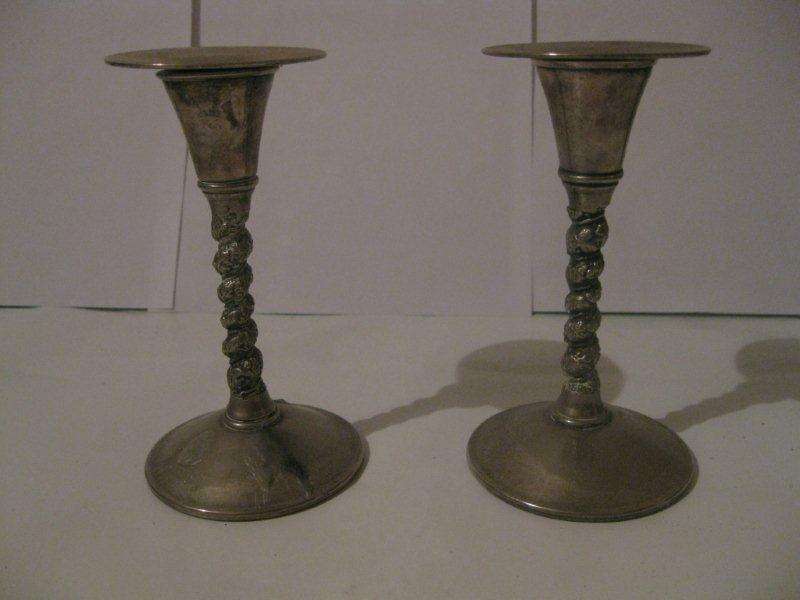 Silver Plated candle holders (2)