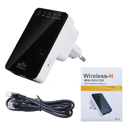 new Wireless-N Wifi Router AP Repeater Booster Amplifier LAN Client Bridge IEEE 802.11 b/g/n EU Plug
