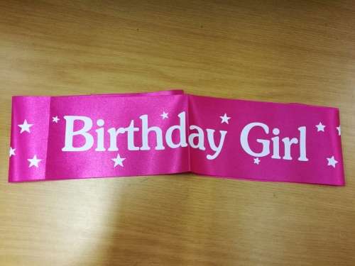 Birthday Girl sash Pink