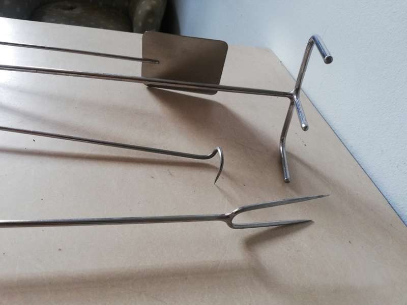 Warthog teeth handle braai set