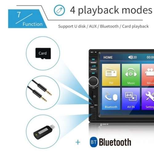 7" Mp5 With Mirror Link GPS Navigation + Reverse Number Plate Camera