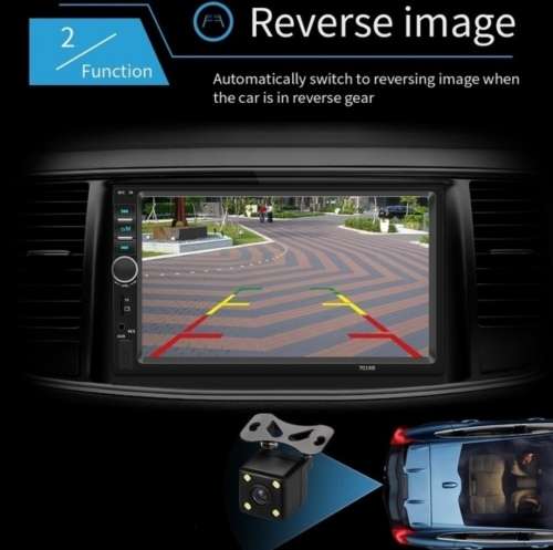 7" Mp5 With Mirror Link GPS Navigation + Reverse Number Plate Camera