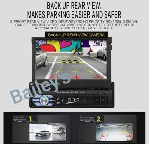 1 DIN Mp5 With 7 Flip Touch Screen And Reverse Camera